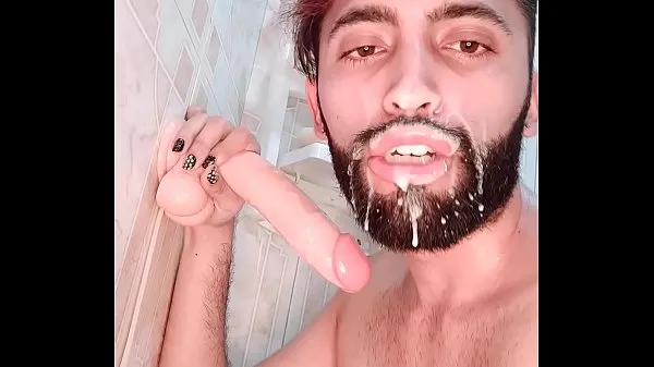 Tubo di azionamento Giovane latino Camilo Brown Hot Deepthroat, anale e facciale con un grosso carico di dildo da 9 pollici HD