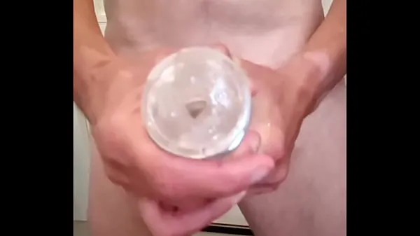 HD Fleshlight Orgasmus im Badezimmer Laufwerk Tube