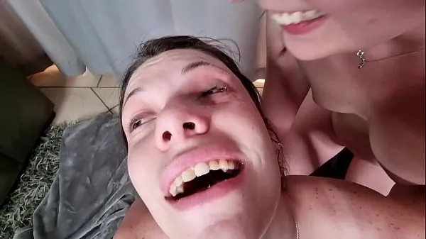 HD POV FFM handjob cum in eye | eye licking threesome | POV | dirty talking aandrijfbuis