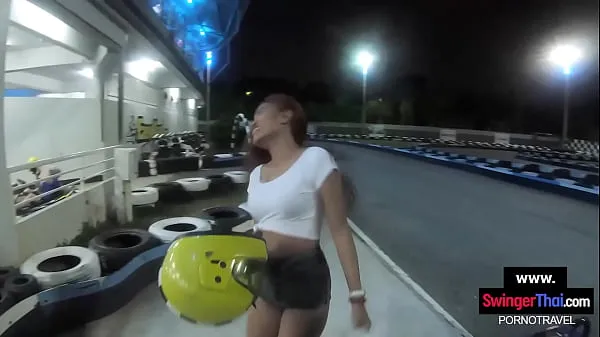 HD Go karting with big ass Thai teen amateur girlfriend and horny sex after drive Tube