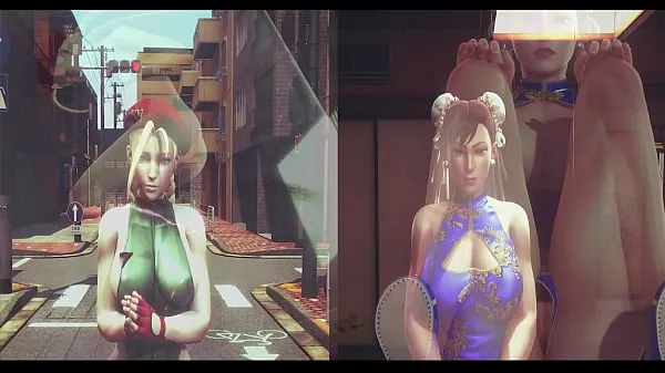 أنبوب محرك Slut FIghter II (Chun Li and Cammy fighting in other way عالي الدقة