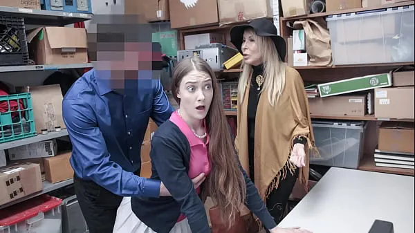 HD Teen and Her Granny Fucked by Perv Mall Officer for Stealing from Mall Premises - Fuckthief aandrijfbuis