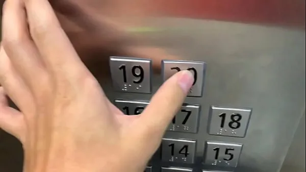 أنبوب محرك Sex in public, in the elevator with a stranger and they catch us عالي الدقة